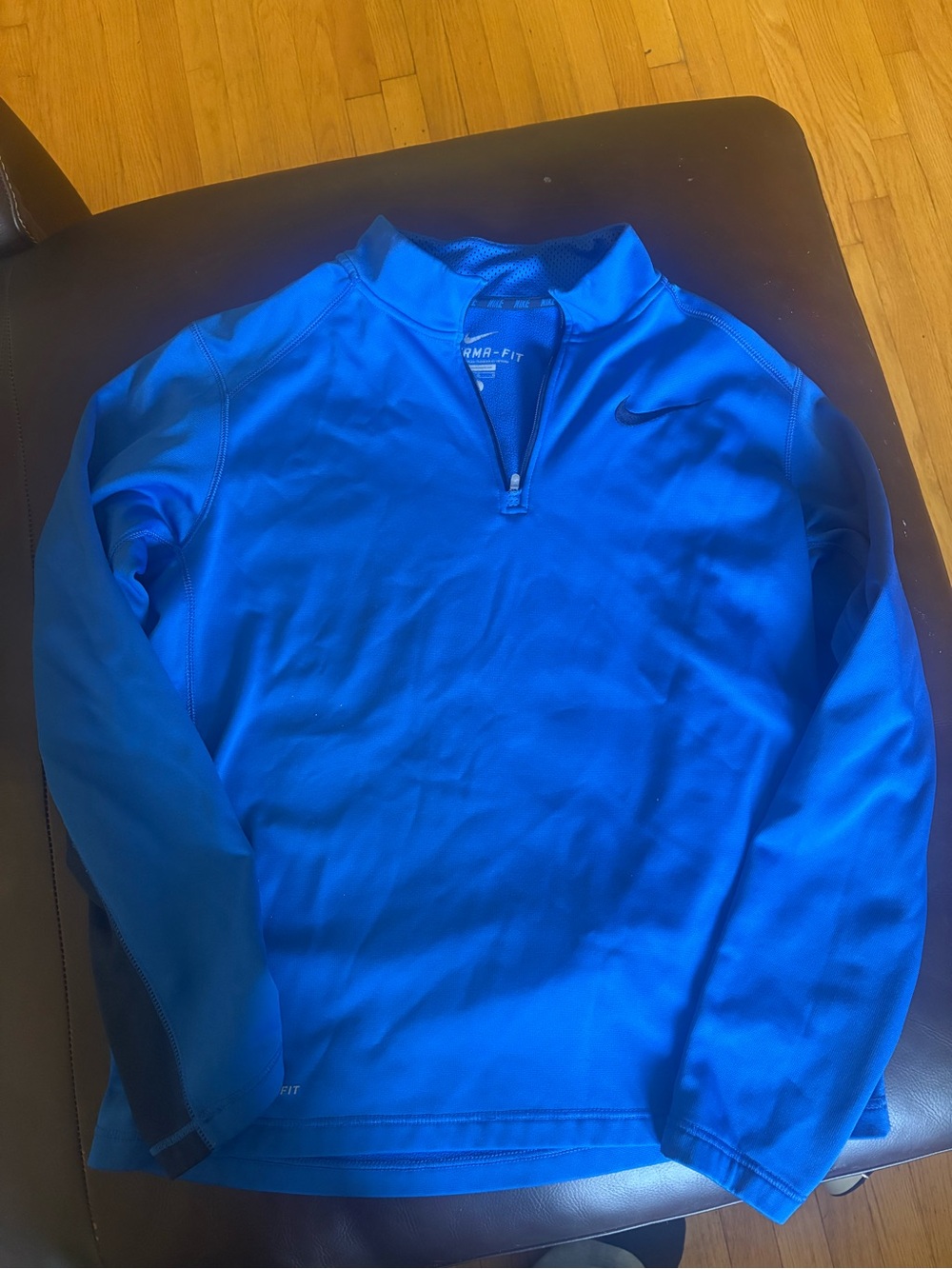 Nike Men's Royal Blue Quarter-Zip Dri-FIT Pullover